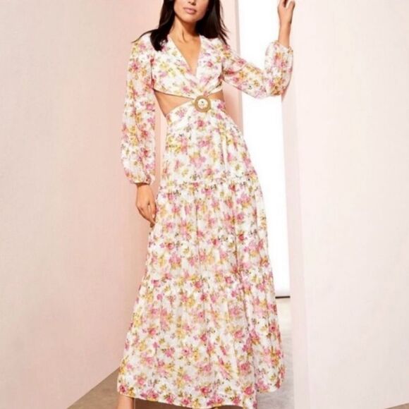 Gianni Bini Dresses & Skirts - GIANNI BINI Lillian Cutout Floral Maxi Dress